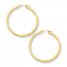 Hoop Earrings 14K Yellow Gold 40mm