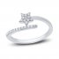 Diamond Star Ring 1/5 ct tw Round-cut Sterling Silver