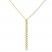 Disc Drop Necklace 14K Yellow Gold 16" to 18" Adjustable