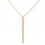 Disc Drop Necklace 14K Yellow Gold 16" to 18" Adjustable
