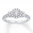 Diamond Engagement Ring 3/8 ct tw Round-cut 14K White Gold