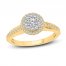 Multi-Diamond Engagement Ring 3/8 ct tw Round-cut 10K Two-Tone Gold