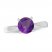 Amethyst Solitaire Ring Sterling Silver
