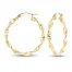 Twist Hoop Earrings 14K Yellow Gold 20mm