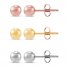 Ball Stud Earrings Set 14K Gold 4mm