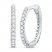 Black & White Reversible Diamond Hoop Earrings 1/4 ct tw Round-Cut 10K White Gold
