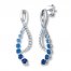 Le Vian Natural Sapphire Earrings 1/6 ct tw Diamonds 14K Gold