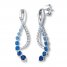 Le Vian Natural Sapphire Earrings 1/6 ct tw Diamonds 14K Gold