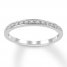 Diamond Wedding Band 1/10 ct tw 10K White Gold