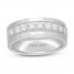 Previously Owned Neil Lane Men's Diamond Wedding Band 1 ct tw Round-cut 14K White Gold