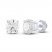 Diamond Solitaire Earrings 1-1/2 ct tw Round-cut 14K White Gold