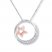 Moon/Star Necklace 1/15 ct tw Diamonds Sterling Silver/10K Gold