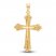 Fancy Diamond-cut Cross Charm 14K Yellow Gold