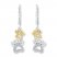Paw Print Earrings 1/15 ct tw Diamonds Sterling Silver/10K Gold