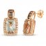 Le Vian Mint Julep Quartz Earrings 3/4 ct tw Diamonds 14K Strawberry Gold