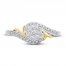 Diamond Ring 1/4 ct tw Round-cut 10K Two-Tone Gold