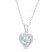 Aquamarine Heart Necklace Sterling Silver