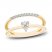 Diamond Double Cuff Ring 1/3 ct tw Round-cut 10K Yellow Gold