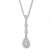 Diamond Teardrop Necklace 1/3 ct tw Round-cut Sterling Silver