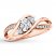 Three-Stone Engagement Ring 3/8 ct tw Diamonds 14K Rose Gold