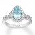 Neil Lane Aquamarine Engagement Ring 3/4 cttw Diamonds 14K Gold