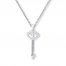 Key Necklace 1/20 ct tw Diamonds Sterling Silver