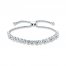Diamond Infinity Bolo Bracelet 1/4 ct tw Sterling Silver