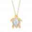 Turtle Necklace 1/10 ct tw Diamonds 14K Yellow Gold