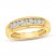 Men's Diamond Wedding Band Round/Baguette-Cut 5/8 ct tw 10K Yellow Gold