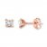 Diamond Earrings 1/4 ct tw Round-cut 14K Rose Gold