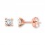 Diamond Earrings 1/4 ct tw Round-cut 14K Rose Gold