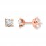 Diamond Earrings 1/4 ct tw Round-cut 14K Rose Gold