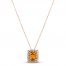 Le Vian Citrine Necklace 1/3 ct tw Diamonds 14K Strawberry Gold 18"