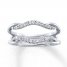 Previously Owned Diamond Enhancer Ring 1/5 ct tw Round-cut 14K White Gold