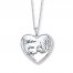 Heart Necklace Mother of an Angel Sterling Silver
