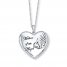 Heart Necklace Mother of an Angel Sterling Silver