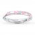 Stackable Heart Ring Pink Enamel Sterling Silver