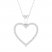 Diamond Heart Necklace 1/5 ct tw Round-Cut Sterling Silver 18"