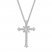 Cross Necklace Lab-Created White Sapphires Sterling Silver
