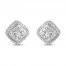 Diamond Stud Earrings 1/2 ct tw 10K White Gold