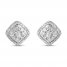 Diamond Stud Earrings 1/2 ct tw 10K White Gold