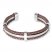 Men's Bracelet Brown Leather Stainless Steel