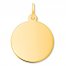 Round Disc Charm 14K Yellow Gold