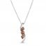 Le Vian Chocolate Diamond Necklace 1/3 ct tw 14K Vanilla Gold 18"