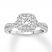 Diamond Engagement Ring 1 ct tw Princess/Round 14K White Gold