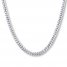Men's Miami Cuban Link Necklace Sterling Silver 22" Length