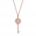 Emmy London Diamond Key Necklace 1/6 ct tw 10K Rose Gold