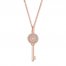 Emmy London Diamond Key Necklace 1/6 ct tw 10K Rose Gold