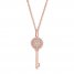 Emmy London Diamond Key Necklace 1/6 ct tw 10K Rose Gold