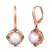 Le Vian Opal Earrings 1/6 ct tw Diamonds 14K Strawberry Gold